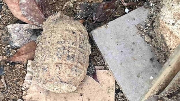 Penemuan granat diduga dari perang di Hong Kong